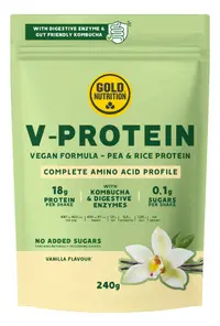 Pudra proteica vegetala, GoldNutrition, V Protein Vanilie, 240 g