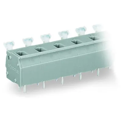 PCB terminal block; push-button; 2.5 mm²; Pin spacing 10/10.16 mm; 10-pole; CAGE CLAMP®; commoning option; 2,50 mm²; gray