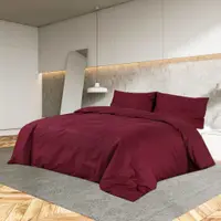 Gossi set cu husa de pilota, rosu bordo, 155x220 cm, microfibra
