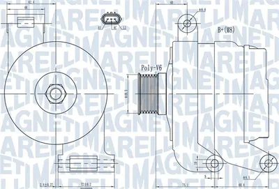 Alternator (14V, 120A) potrivit FORD C-MAX, FOCUS C-MAX, FOCUS II 1.8-2.0LPG 10.03-09.12