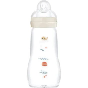MAM Feel Good Glass Baby Bottle biberon anticolici, din sticlă