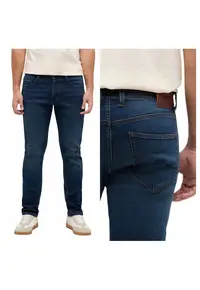 Blugi slim fit cu talie joasa Oregon - Albastru