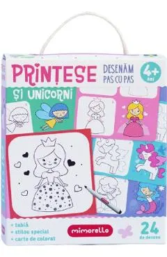 Printese si unicorni. Desenam pas cu pas