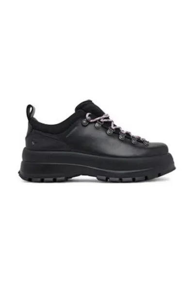 Pantofi cu platforma dama - piele naturala - negru
