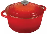 O oală din fontă Kinghoff - KH 1614, 2.4 l, 21 cm, emailate, roşu
