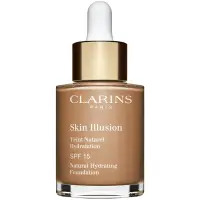 Clarins Skin Illusion Natural Hydrating Foundation makeup radiant cu hidratare SPF 15 culoare 113C Chestnut 30 ml