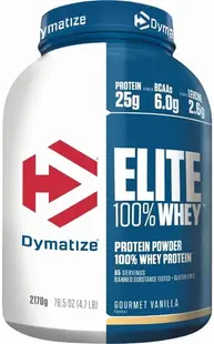 Elite 100% Whey, gourmet vanilla, 2170 g, Dymatize