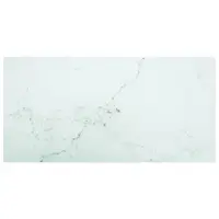 vidaXL Blat masă alb 100x50 cm 6 mm sticlă securizată design marmură