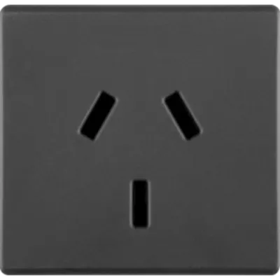 Argentinian Standard Priza 250v Ac - 2p+e 10a - Flat Plug - 2 Modules - System Black