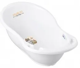 Cădiță pentru bebeluși cu sistem de scurgere Tega Baby – Wild & Free, Elefănțel, 86 cm, albă