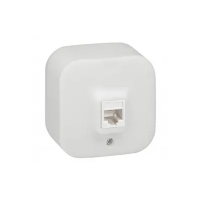 Priza de telefonie RJ 11, alb
