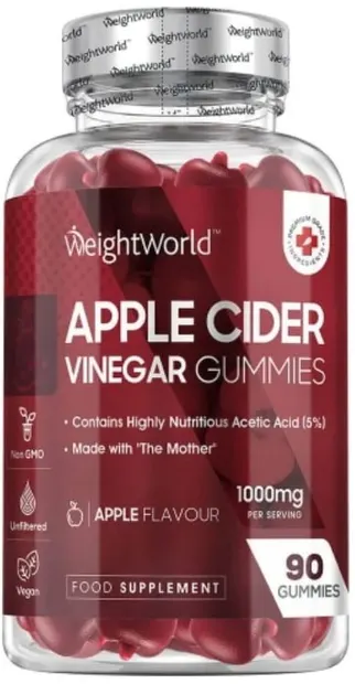 Apple Cider Vinegar Gummies, 90 tablete, Weight World