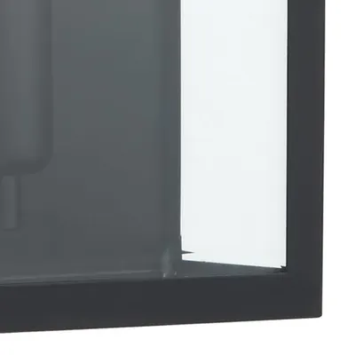 Aplica Notary Outdoor Wall Light Black Glass IP44