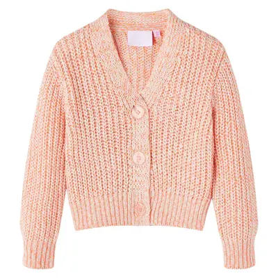 Cardigan copii tricotat roz combinat 104