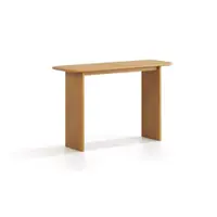 Masă consolă în culoare naturală din lemn de stejar 40x120 cm Charlotte – Micadoni