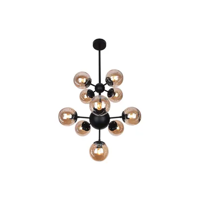 Lustra Cooper Negru+Cafea 10xE27 40W