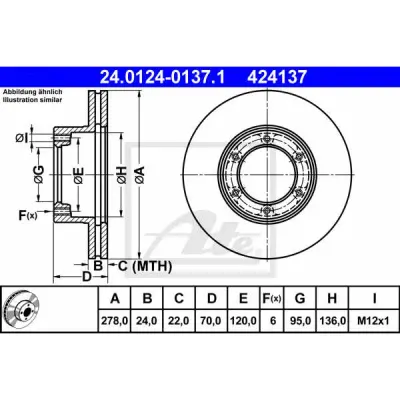 Disc frana ATE 24.0124-0137.1
