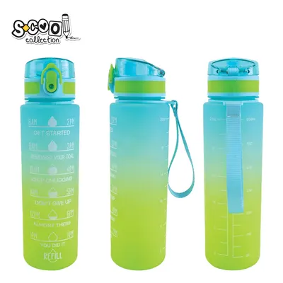 Sticla apa din plastic, 700ml, S-COOL green gradient