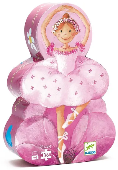 Puzzle pentru copii Djeco de 36 piese - Balerina cu floare