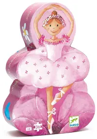 Puzzle pentru copii Djeco de 36 piese - Balerina cu floare