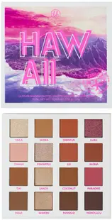 BH Cosmetics Paletă de farduri de pleoape Hanging in Hawaii, 16 culori