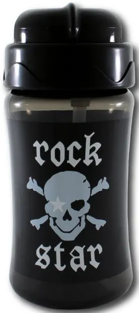 Cana cu paie de silicon Rock Star Baby - 340 ml , pirat