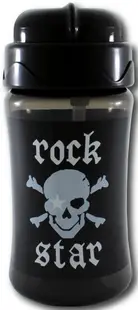 Cana cu paie de silicon Rock Star Baby - 340 ml , pirat