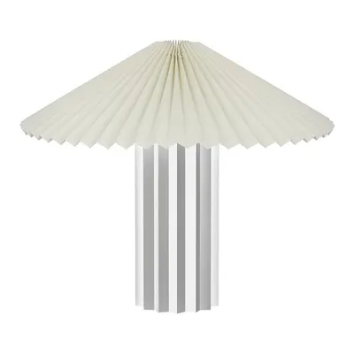 Veioză albă-argintie cu intensitate reglabilă cu abajur textil (înălțime 36 cm) Taite – Blomus