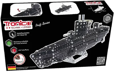 Set de construit metalic Tronico Profi - Submarin