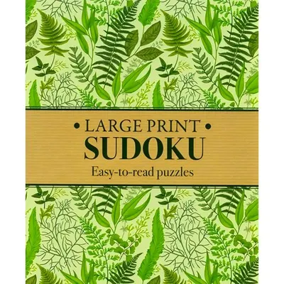 Large Print Sudoku (Green Ferns)