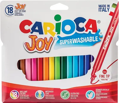 Set carioci superlavabile Carioca Joy - 18 culori