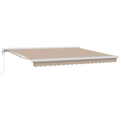 vidaXL Copertină retractabilă Bej 400 × 300 cm Stofă și Metal