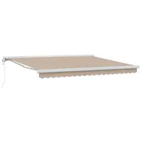 vidaXL Copertină retractabilă Bej 400 × 300 cm Stofă și Metal
