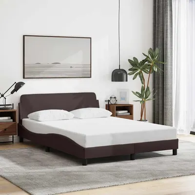 vidaXL Cadru de pat, Dover, maro închis, 120x200 cm, textil