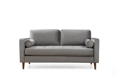 Canapea fixa ROME, 2 locuri, gri deschis, 175x90x70 cm
