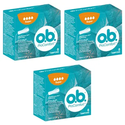 Tampoane OB Procomfort Super, 8 Bucati / Cutie, 3 Cutii