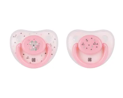 Suzete din silicon KikkaBoo - Savanna, Pink, 6-18 luni, 2 buc.