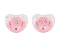 Suzete din silicon KikkaBoo - Savanna, Pink, 6-18 luni, 2 buc.