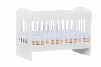 Patut din lemn pentru copii, Nichiduta Sweet Dreams II, somiera reglabila pe 3 inaltimi distincte, tratat cu vopsele si lacuri ecologice pe baza de apa, dimensiuni exterioare 124 x 65 x 90 cm