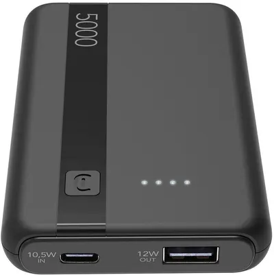 Baterie portabilă Cellularline - Essence Entry, 5000 mAh, negru