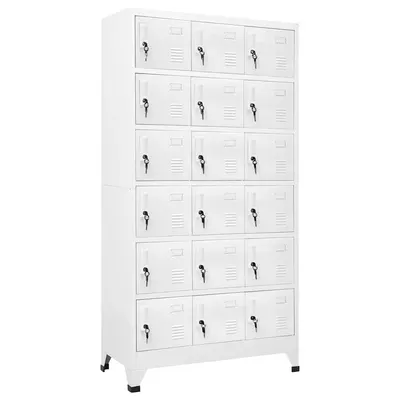 vidaXL Dulap vestiar cu 18 compartimente, 90x40x180 cm, metal