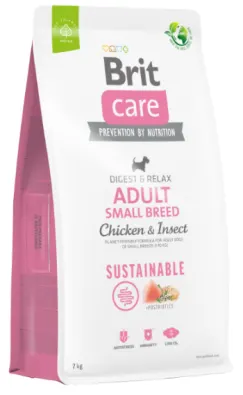 Brit Care Dog Sustainable Adult Small Breed Pui si Insecte - brit,1-kg