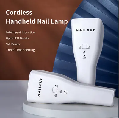 Lampă UV/LED Mini Profesională NAILSUP 9W Reîncărcabilă pentru Ojă Semipermanentă, Gel UV și Nail Art