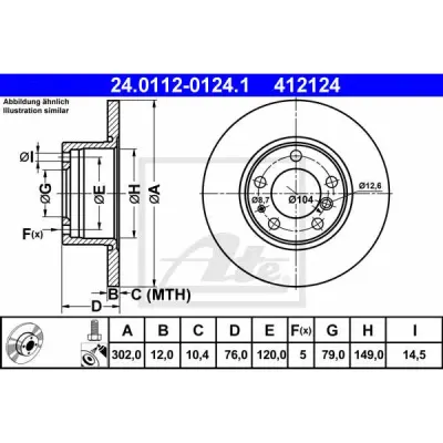 Disc frana ATE 24.0112-0124.1