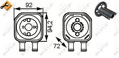 Termoflot Radiator Ulei (cu Garnitura) Audi A3, A4, A6, A8; Seat Alhambra, Cordoba, Cordoba Vario, Ibiza Ii, Leon, Toledo I, Toledo Ii; Skoda Octavia I, Superb Ii; Vw Bora, Eos, Golf Iii 1.6-3.6 03.91