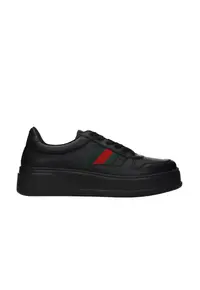 Pantofi sport chunky din piele F86001 - Negru