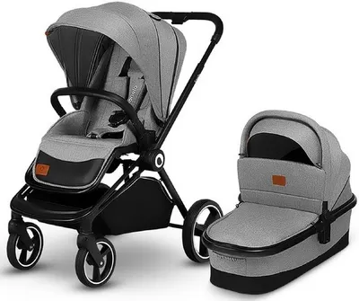 Carucior combinat Lionelo - Mika, 2 in 1 gri