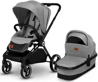 Carucior combinat Lionelo - Mika, 2 in 1 gri