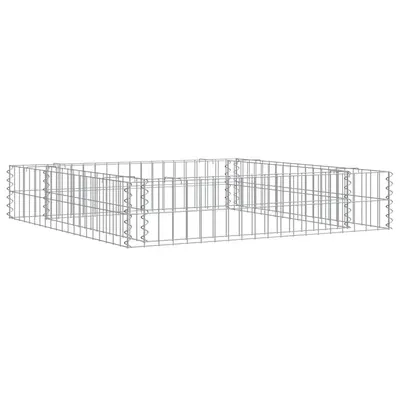 vidaXL Strat înălțat de gabion, 100x100x20 cm, oțel galvanizat