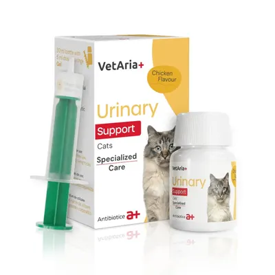 Supliment sistem urinar pentru pisici, VetAria Urinary Support gel, 30 ml
